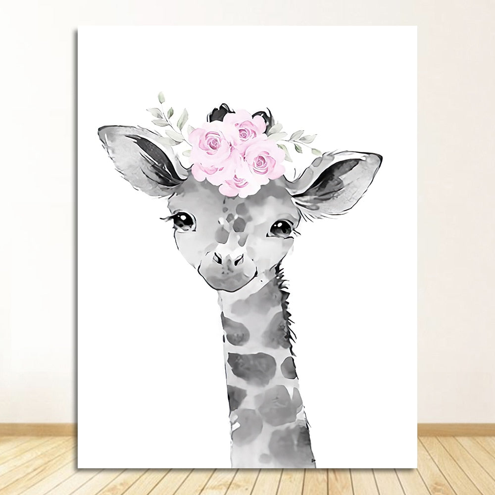 Transform Your Child's Space with Personalized Giraffe Animal Name Posters