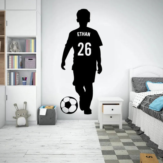 Personalized Soccer Player Wall Sticker Decal