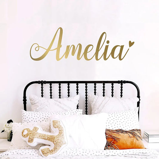 Personalize Your Space with a Custom Name Heart Wall Sticker!
