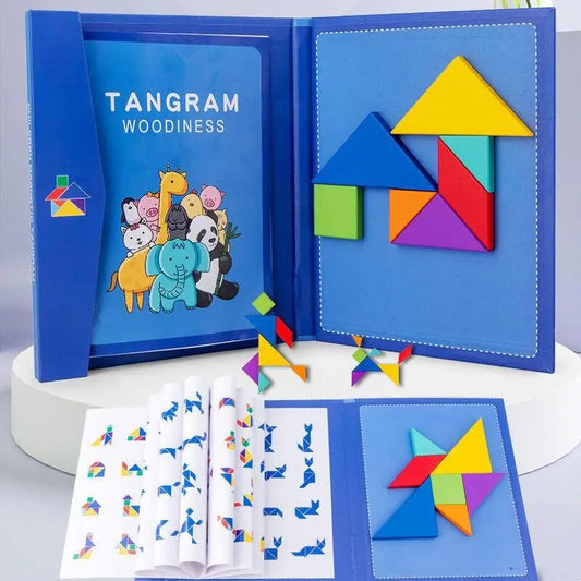 Kids' Magnetic Tangram Puzzle Book for Hours of Fun