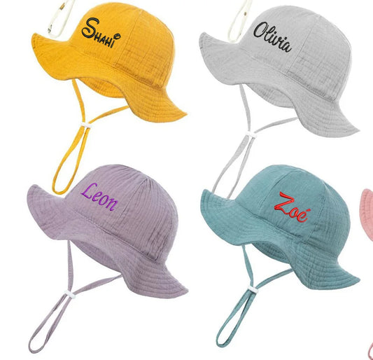 Personalized Embroidered Baby Sun Hat