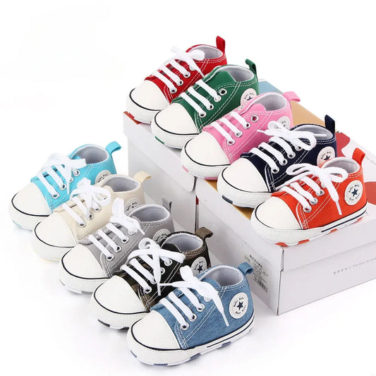 Step into Style: Baby Canvas Classic Sports Sneakers