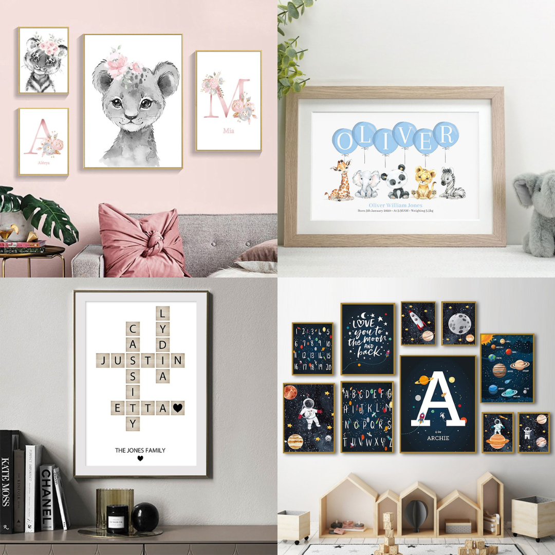 personalized gifts, posters and prints and make your own at that lovely, for the home nursery or kids room
