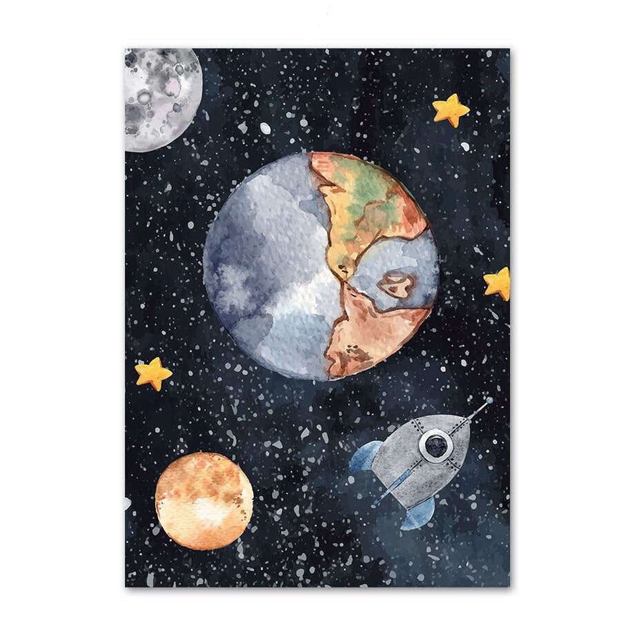 Galactic Alphabet & Number Posters: Personalized for Your Child