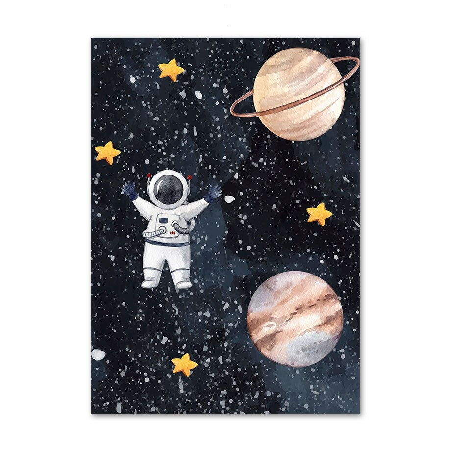 Custom Space Posters: Alphabet & Number Edition for Kids' Rooms