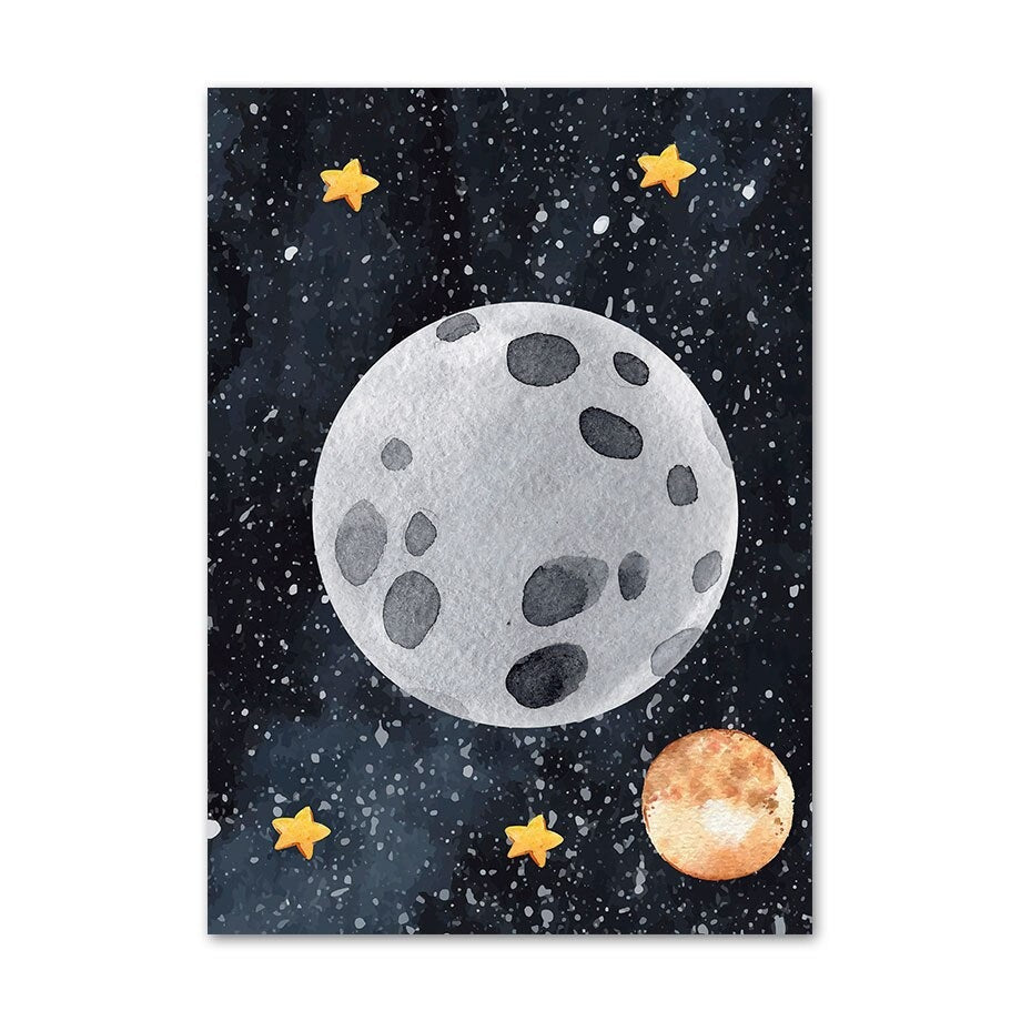 Transform Your Child's Room with Personalized Space Alphabet & Number Posters