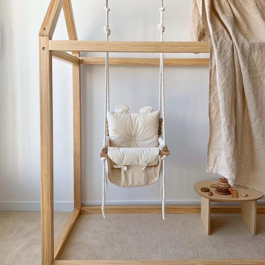 Swing into Sweet Dreams: Baby's Comfortable Cotton Indoor Swing