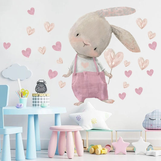 Bunny Wall Decals - Adorable Nursery Decor for Your Little One's Room
