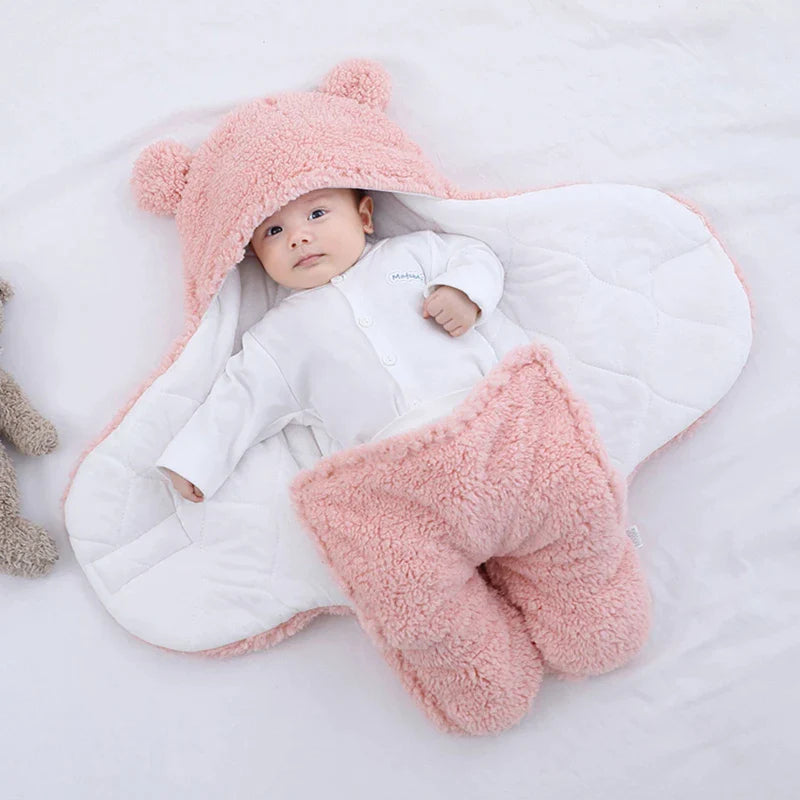 Snuggle Your Baby in Style with Baby Bear Swaddle Blanket